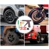 Motorcycle Tire Plugger Repair Tool Kit Tubeless Tire Repair Puncture Plug Tool with 32 Pcs Rubber Plugs for Car Dirt Bike ATV
