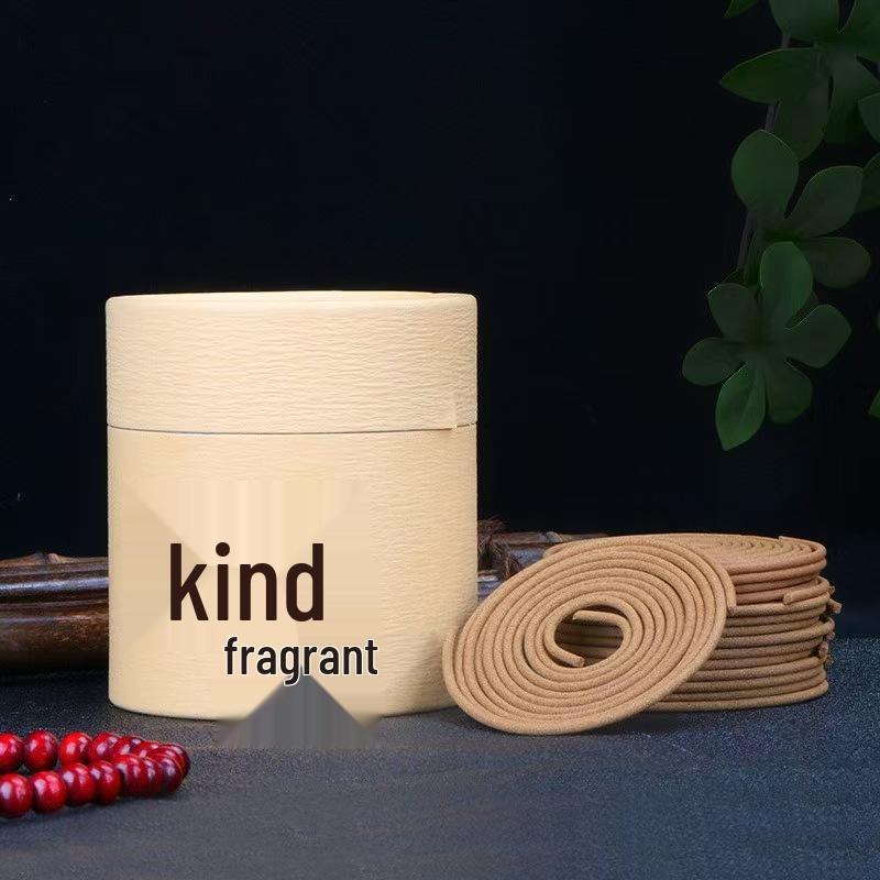 4-Hour Sandalwood & Mugwort Coil Incense (120 Pcs) with Burner - Indoor Long-Lasting Scent & Toilet Deodorizer