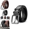 Old School Leather Belt For Men With Alloy Buckle For Casual And Formal Outfits