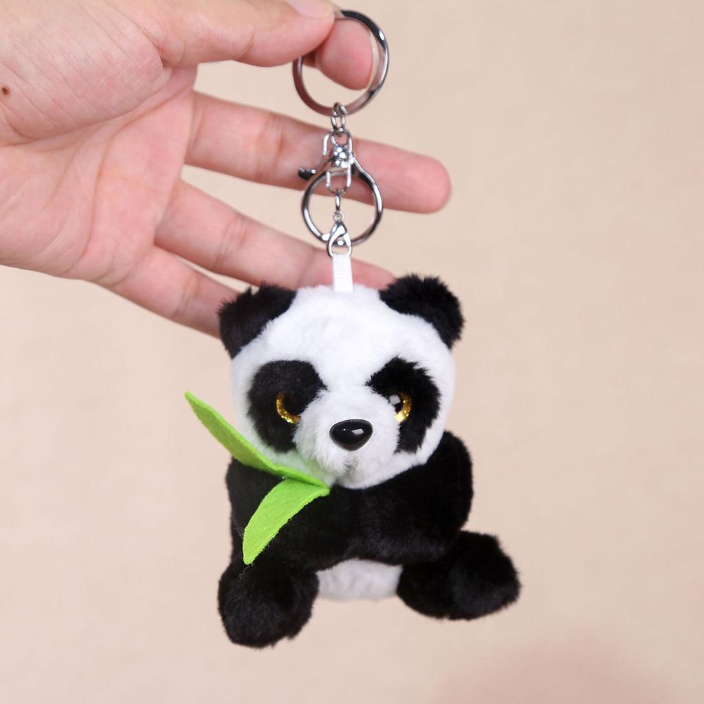 Bamboo Leaf Panda Doll Pendant Keychain Plush Toy Girls Bag Pendant Ragdoll