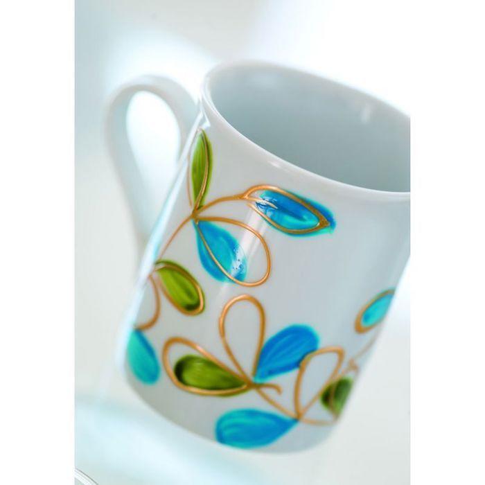 Peinture porcelaine - Pébéo - 150 Brillant Turquoise N°20 - Flacon 45ml - Couleurs brillantes - Cuisson 150°C
