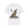 Lone Wolf Howling T-Shirt Wolf Illustration, Moon Graphic