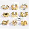 Real 925 Sterling Silver Rings For Women Vintage Gold Color Bump Engagement Rings Silver 925 Jewelry Anillos Mujer