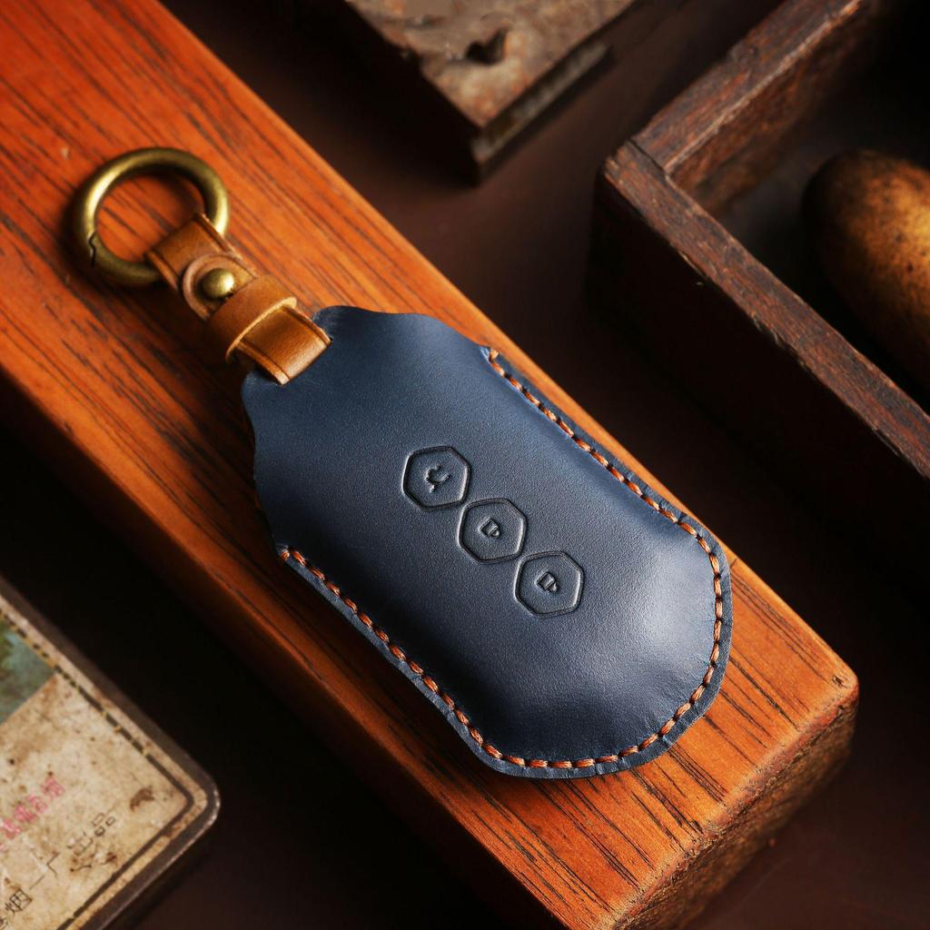 Wuling Crazy Horse Leather Handmade All-Inclusive Car Key Cover