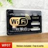 Longchan Acrylic Wi-Fi Sign - 2 Pack