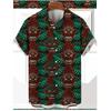 Herr sommar kortärmad hawaiiskjorta strandsemester tryckt skjorta topp 100% polyester herr street style kortärmad skjorta