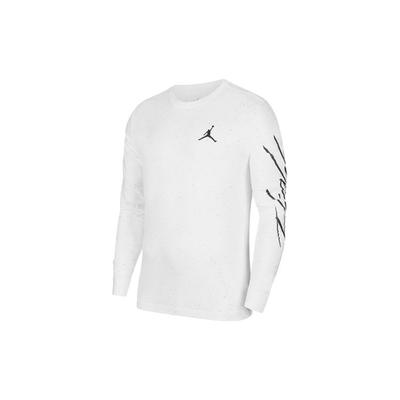 T-shirt Casual da Uomo a Maniche Lunghe con Stampa Top Bianchi DC6698-100