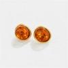 Salircon 5 Colors Classic Retro Stainless Steel Geometric Stud Earrings Boho Trendy 18K Gold Plated Inlaid Resin Earring Jewelry