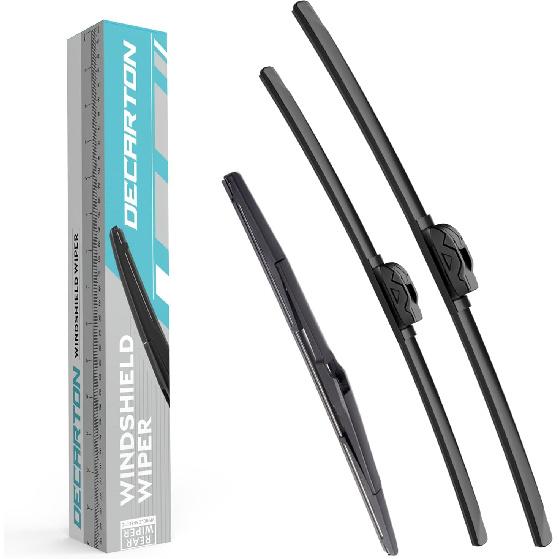 Wiper Blades Replacement for Toyota Prius 2010-2015 Windshield Wipers-3 Pieces of Car Front and Rear Window Wiper Blade For Prius 2010-2015