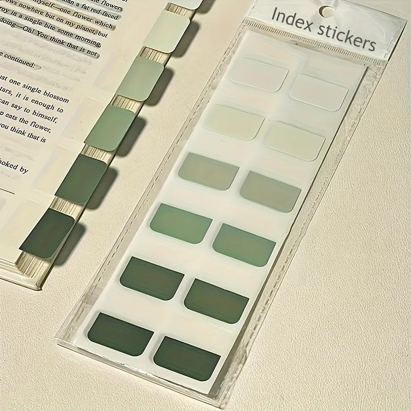 

120 Multi-Functional Color Gradient Writable Plastic Index Tabs - Reusable Page Markers and Document Organizer Stickers, Office