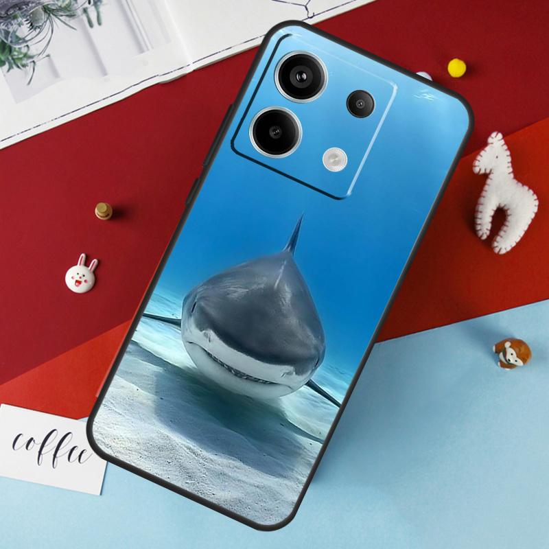 Shark Ocean Fish Case For Xiaomi Redmi Note 14 Pro 13 12 11 10 15 Pro Plus Redmi 14C 15C 10C 12C 13C 15 Cover