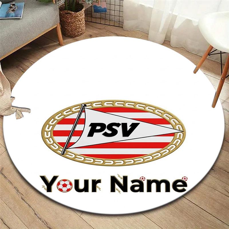 Philips Sport Vereniging Custom Name Round Area Rug,Carpet Rug for Living Room Bedroom Sofa Playroom Decor,Non-slip Floor Mat