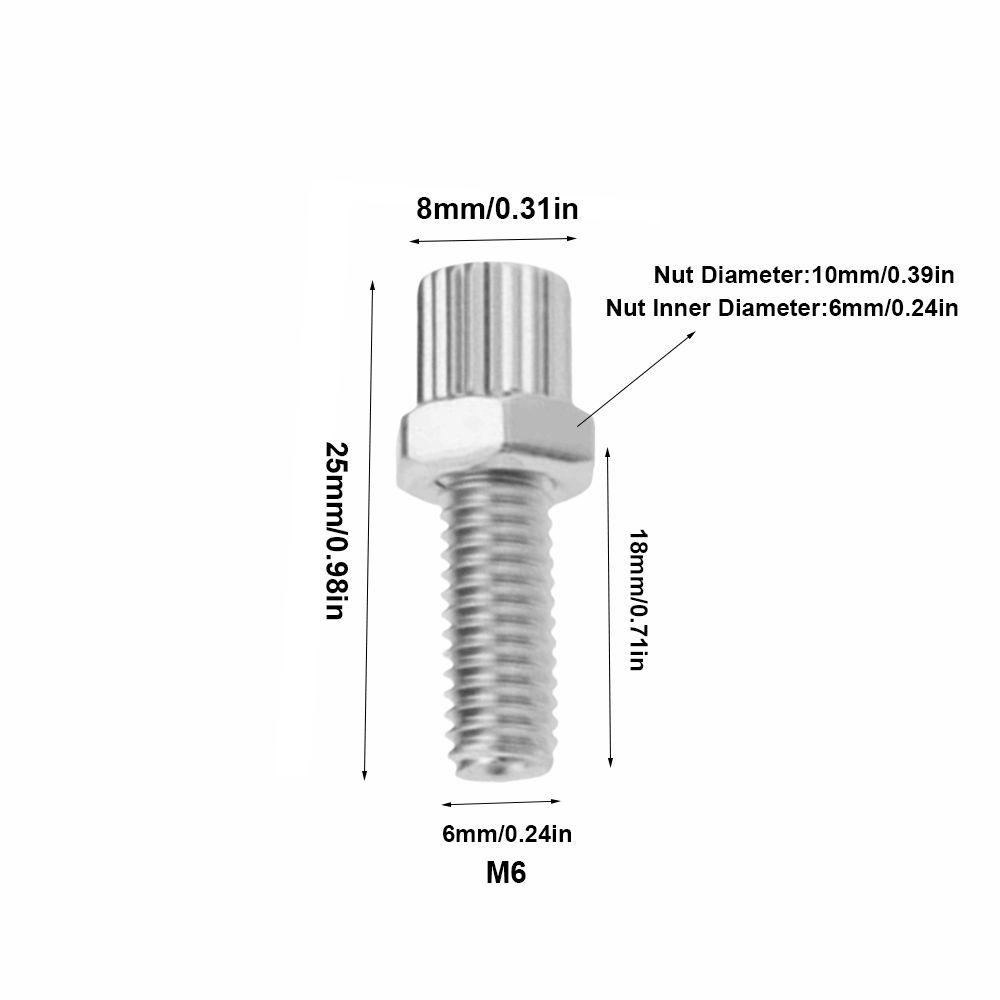 20pcs M6 Thread M6 Brake Cable Adjuster Silver Bike Barrel Adjuster Bolt  Cable System Setup