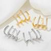 Simple, High-end, Fashionable, Versatile Claw Set Earrings, Simple and Cool Style Earrings