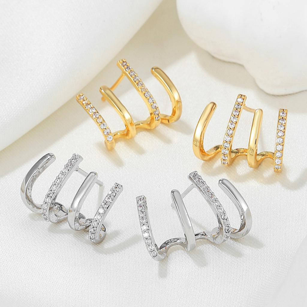 Simple, High-end, Fashionable, Versatile Claw Set Earrings, Simple and Cool Style Earrings