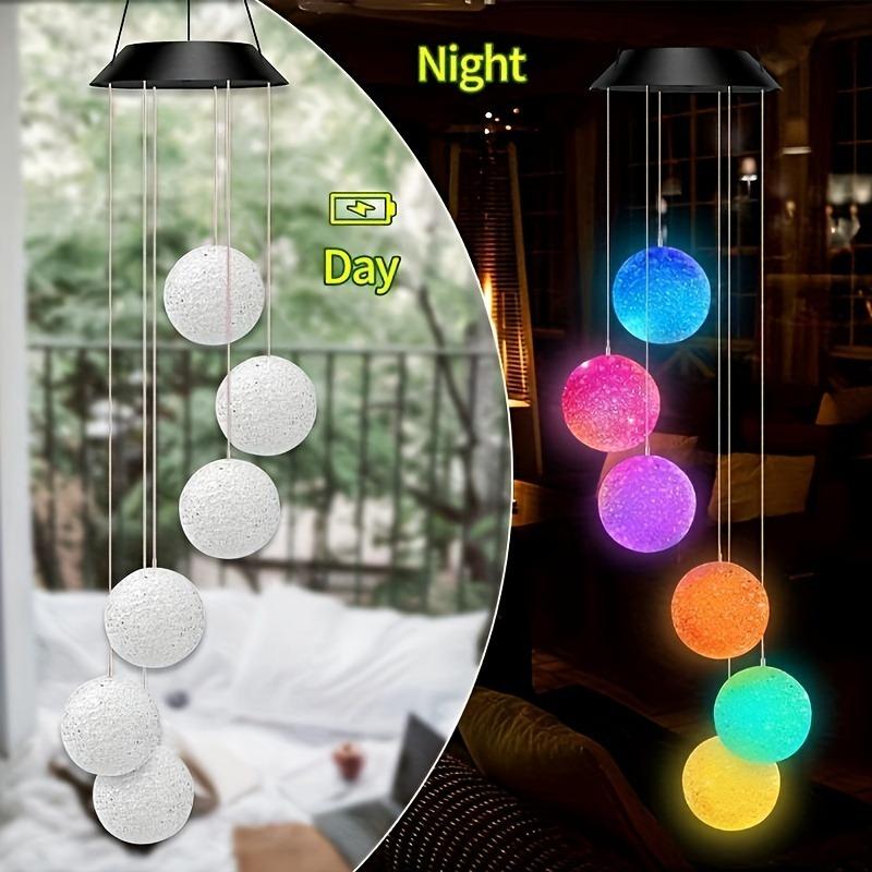 Xiaomi 1pc Solar Flying Pig/Particle Ball Wind Chime Lamp, Hanging Lamp, Colorful LED Outdoor Lighting Decoration Landscape Lamp