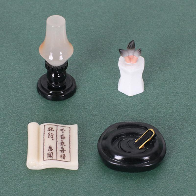 

4 шт. 1:Миниатюрный кукольный домик в масштабе 1:12, модель пера и туши, тушечницы, аксессуары для кукольного домика, мебель, игрушка, мини-канделябр