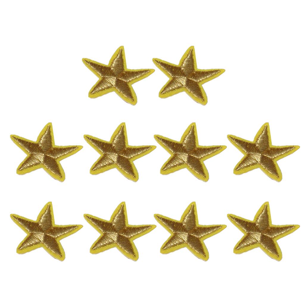 10Pcs Stars Patches Star Applique Embroidered Iron On Sew On Badge Clothes DIY 10Pcs Stars Patches Star Applique Embroidered Iron On Sew On Badge Clothes DIY