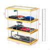 1/64 Diorama Parking Lot Scene Model Acrylic Display Case, Mini Car Garage Layout Landscape, Office