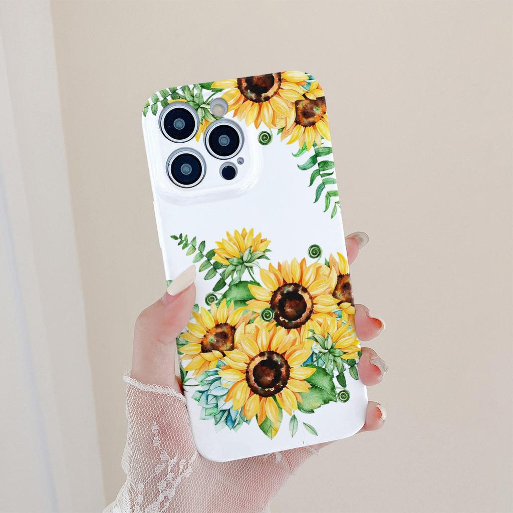 Simple Sunflower for IPhone15 for Apple 11 Mobile Phone Protective Case Full Coverage 14promax for Apple Phone Case