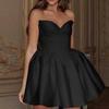 2026 European and American New Waist Dress Short Skirt Sexy Temperament A Swing One-word Shoulder Tube Top Dress Dress Women