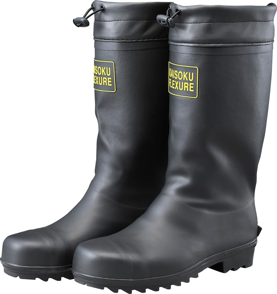 

ATOM Kaisoku Flexier No.2550 Men s Waterproof Rain Boots Lightweight Short Rubber Boots Size LL 26.0-26.5cm Black чорний