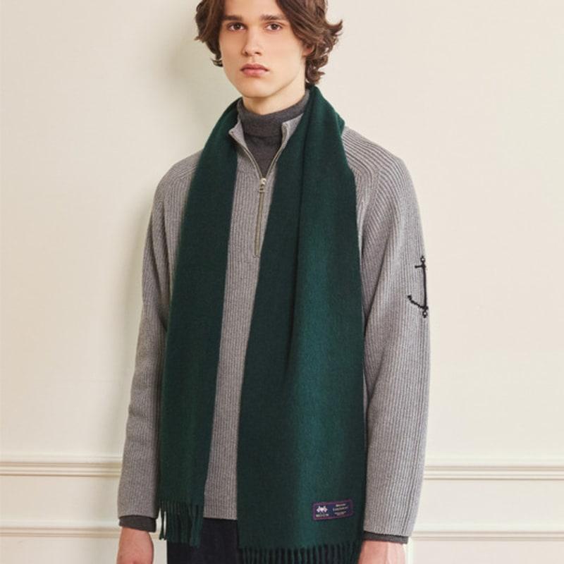 ABRAHAM MOON Merinowolle Schal 25cm - Königliches Grün