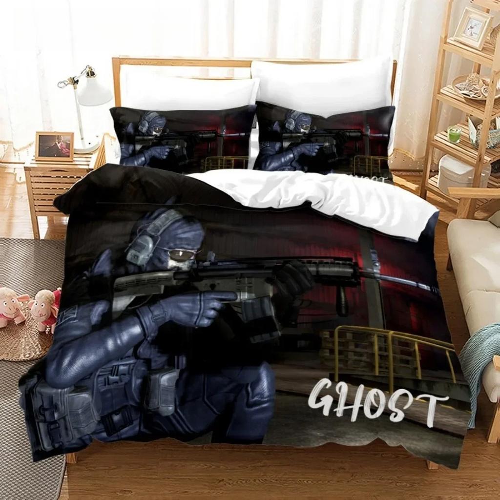 Game Call Of Duty Warzone Bedding Set Duvet Cover Bed Set Quilt Cover Twin Single Queen King Size Boys Adult Home Textile