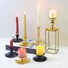 1PC Candle Stand Black Iron Home Decoration Metal Pillar Candleholder Candle Holder Desktop Cast Decor Taper Candlestick Wedding