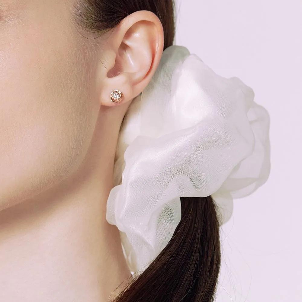 Organza Hair Scrunchie White RA24B05L