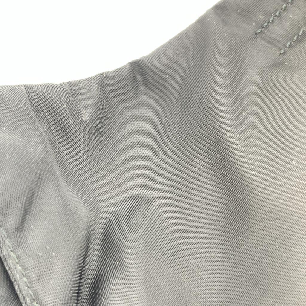 Prada Handbag Tote Shoulder Bag Tessuto Nylon Single Semi Shoulder Plastic Handle Arm Black