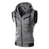 Men's Summer Sleeveless Hooded Vests Casual Large Size Sports Vests