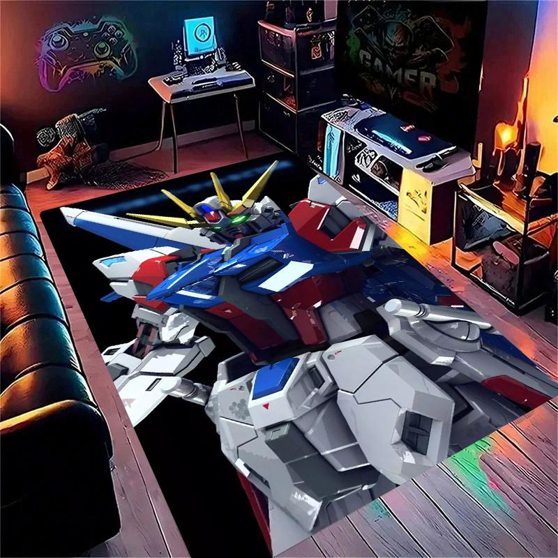 G-Gundam-m Cartoon Robot Gift Carpet Rug for Bedroom Living Room Home Sofa Decoration Kids Game Play Decor Floor Mat