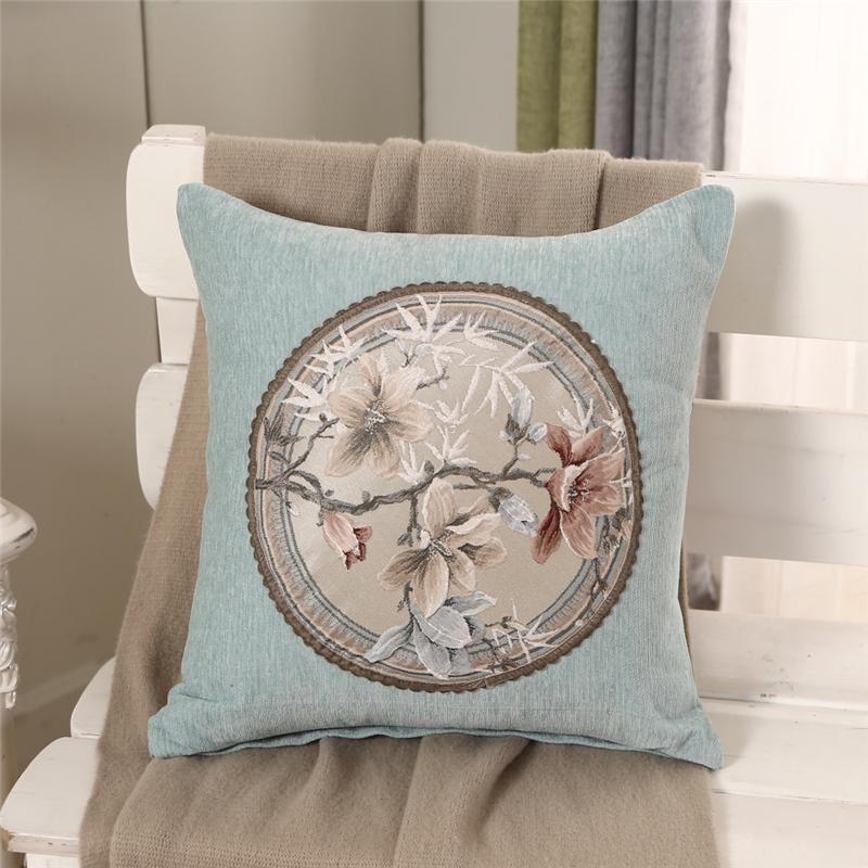 

45x45 см винтажная наволочка для диванной подушки с изображением пиона из синели для украшения гостиной 45x45cm