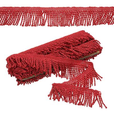 PATIKIL Wine Red Fringe Trim, 5 Yards X 65mm, Curtain Tassel Fabric for Sewing, Curtains, Sofas, Clothing, DIY Decoration
