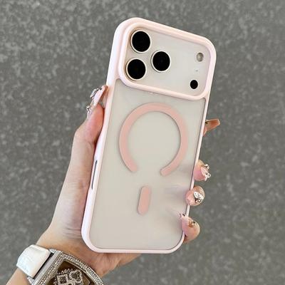 For Magsafe Transparent Phone Case for 17 Air 16 15 14 Plus 13 12 11 Pro Max Shockproof Magnetic Wireless Charging Cover