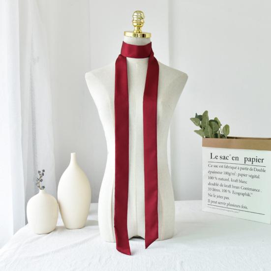 Foulard di Seta Raso Liscio Monocolore Stretta Fascia per Capelli Tocco Morbido Fascia per Capelli da Donna Sciarpa Accessorio di Moda