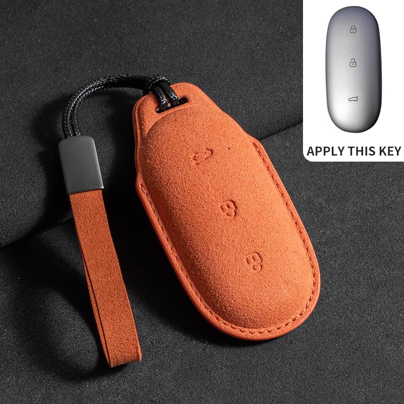 Car Smart Remote Key Case Cover Fob For LEADING IDEAL Lixiang L6 L7 L8 L9 ONE Li Auto Key Case Shell Suede Keychian Accessories