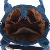Kusguru Japan Fleece Oval Bottom 2-Way Tote Bag, Women's, Blue