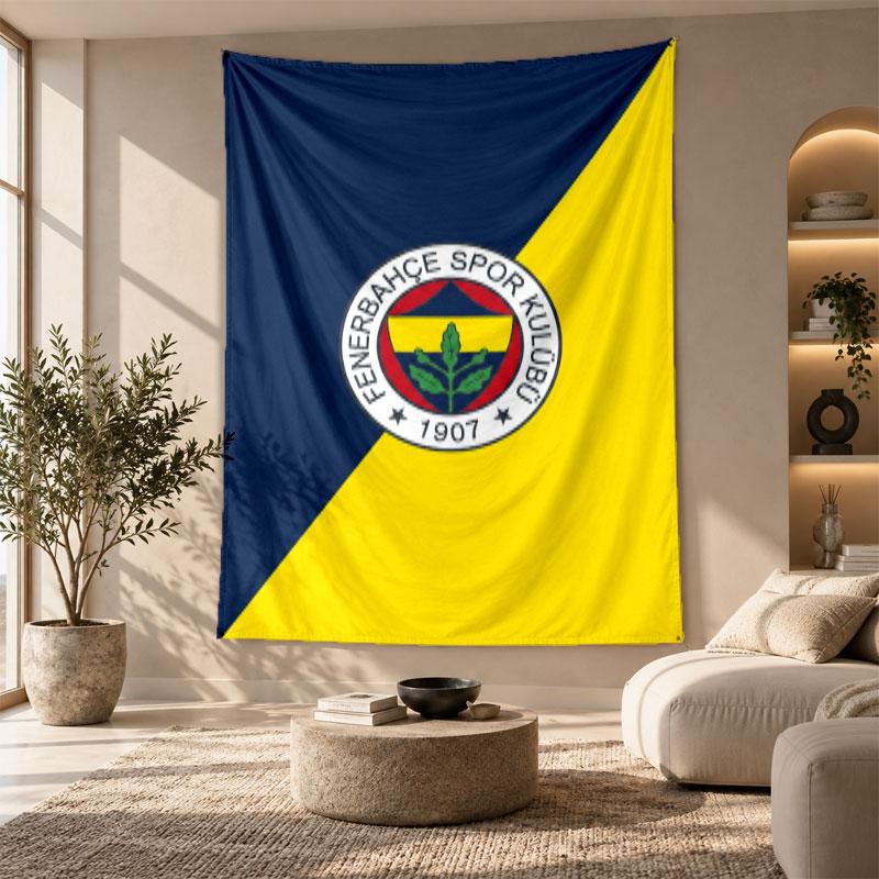Dekoratives Wandteppich,Fenerbahçe FC Bedruckte Wandkunst, Leichte Wanddekoration Für Schlafzimmer Hintergrund