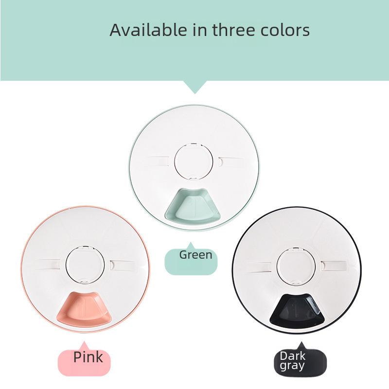 Smart husdjursmatare med sex fack och stor kapacitet med musikalisk påminnelse