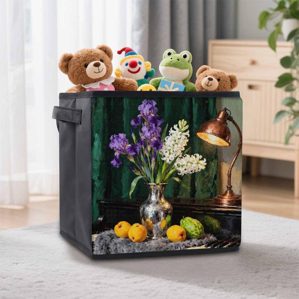 Beautiful Flowers 5D Diamond Painting Storage Basket Full Round Drill Mosaic Diamond Embroidery Cross Stitch Kits Home Decor Home Decor