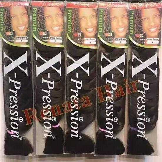 

Xpression 82 Длинный парик дреды - Африканская черная коса, 165г