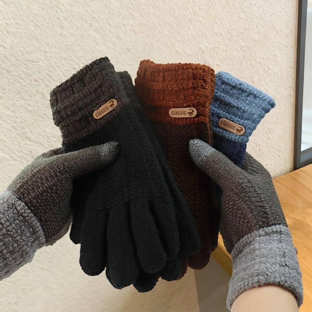 Cold Proof Knitted Gloves Windproof Mittens Fashion Touchscreen Gloves Outdoor Cycling