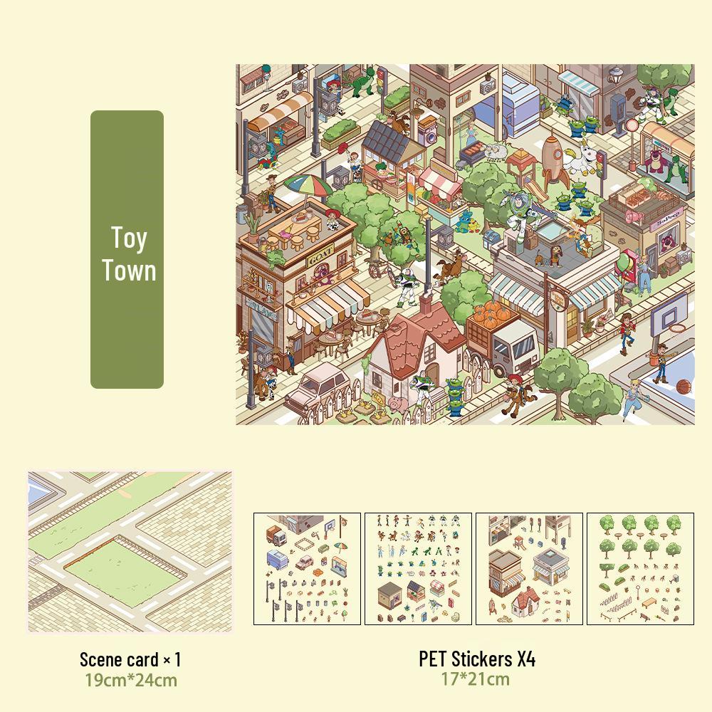 Micro Ink 3D Cartoon Decompression Stickers for DIY Miniature Scene Journals