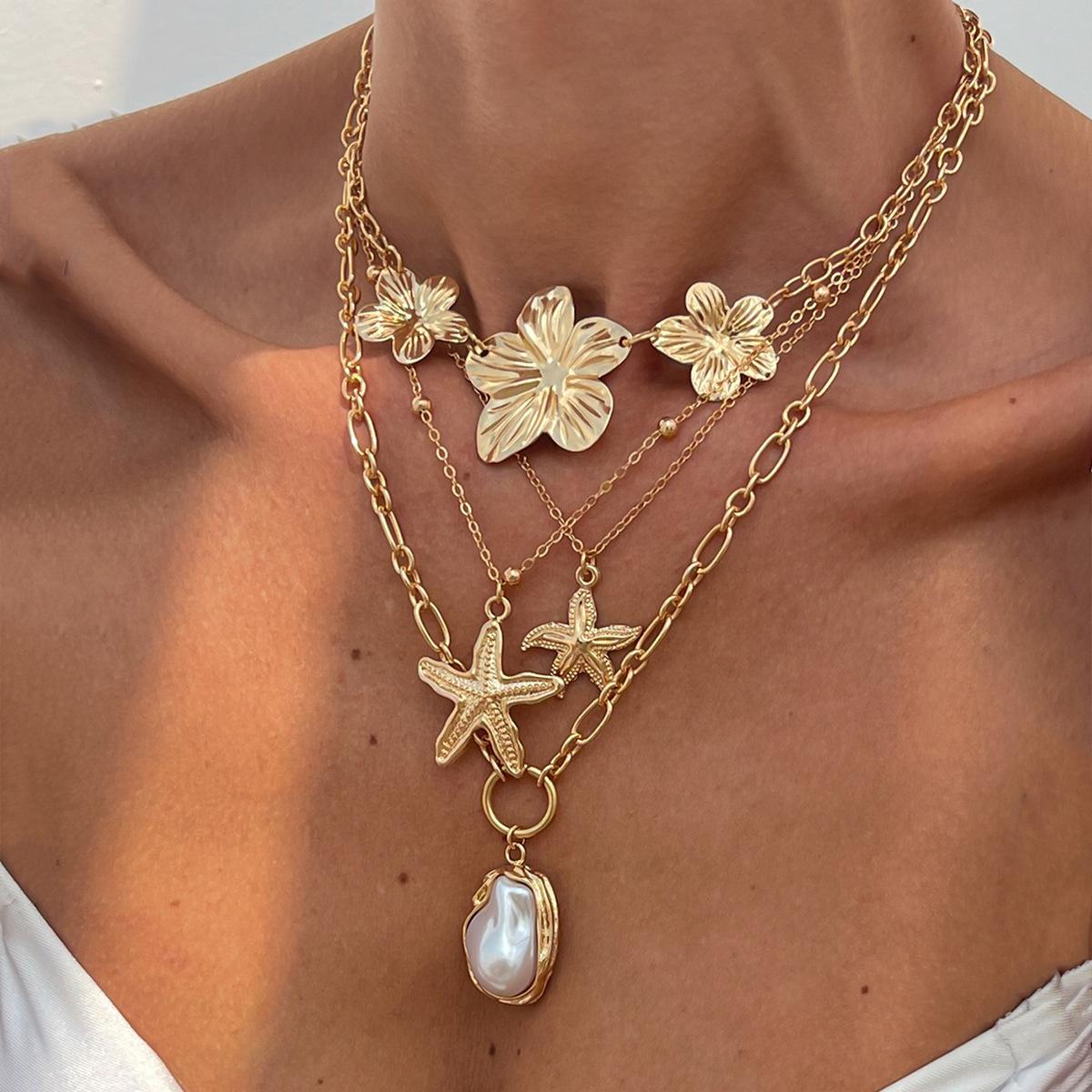 

Модное ожерелье для женских украшений золотой