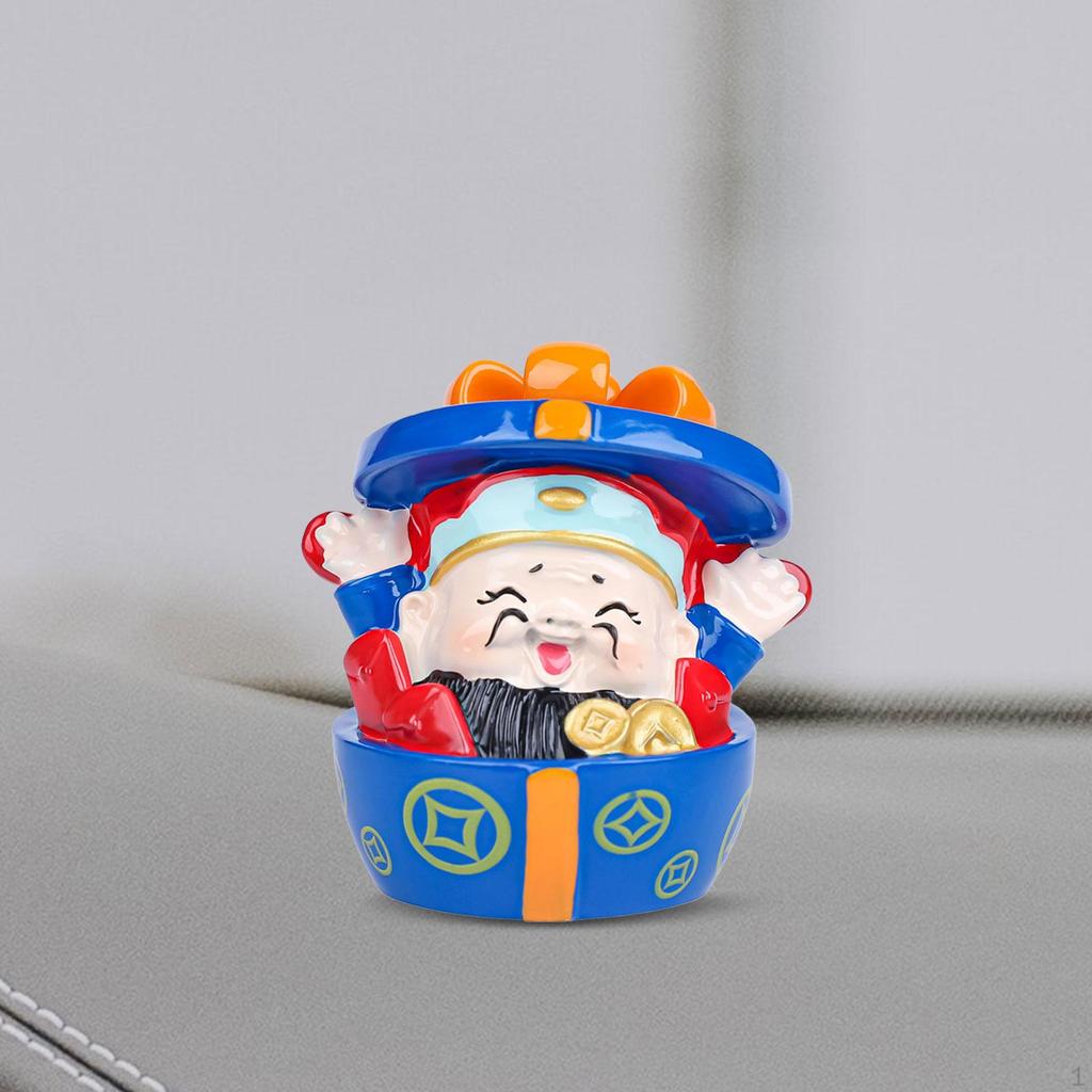 Car Dashboard Decoration Cute Blessing Chinese Interior Accessories Desktop Ornament Statue for Home