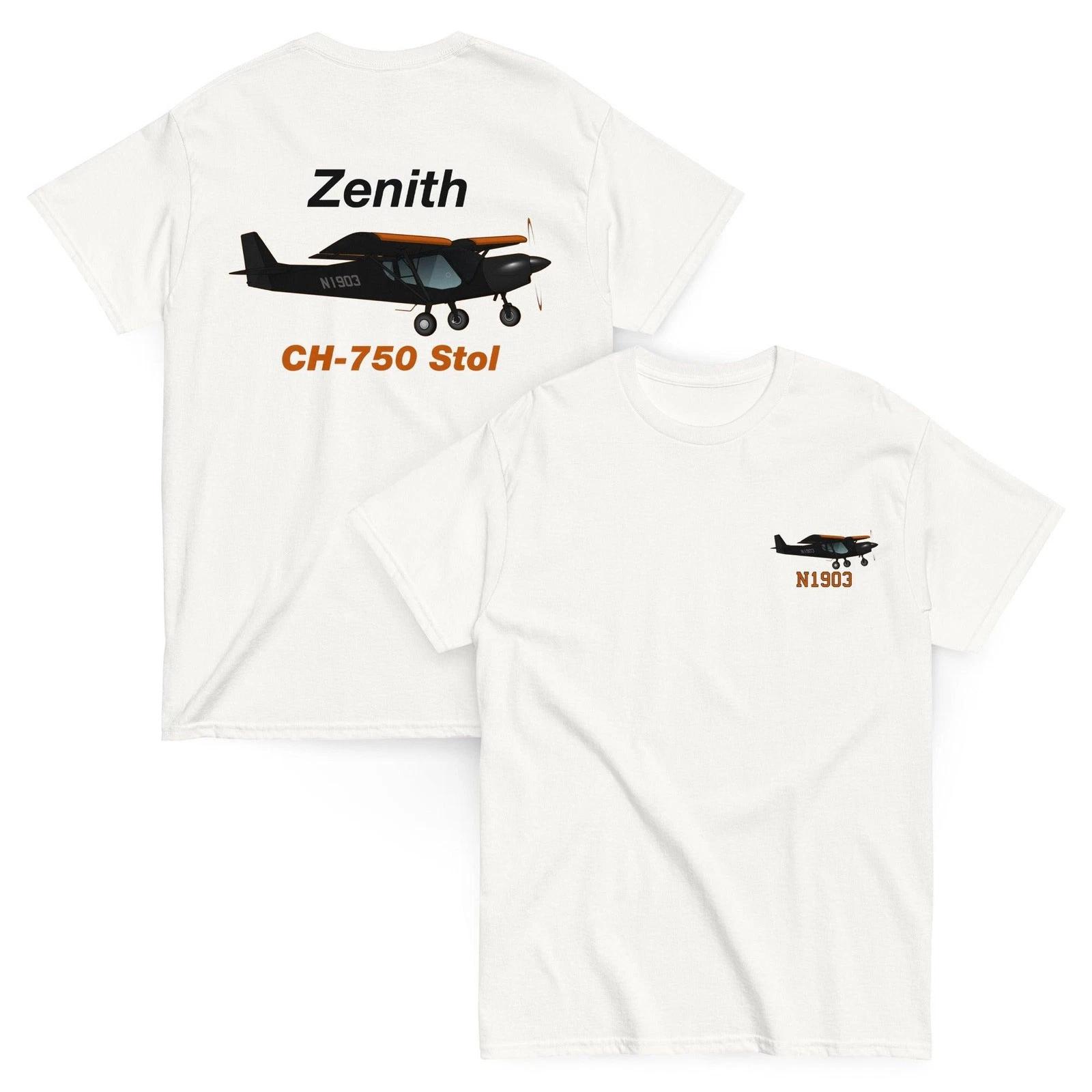 

Custom Zenith CH-750 STOL Airplane T-shirt - Personalized with Your N# - Back & 4XL