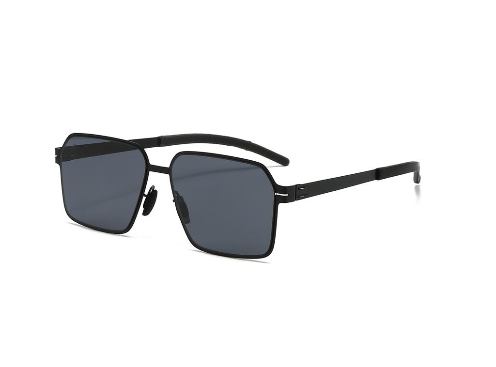 New Fashion Oversize Sunglasses For Men Vintage Gradient Big Frame Polarized Sun Glasses Luxury Brand Metal Eyewear