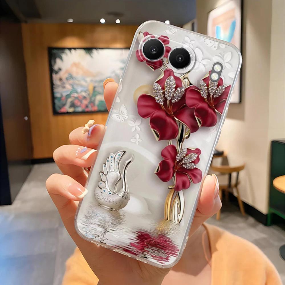 For OnePlus Nord 4 5G Case Flower Soft Silicone Camera Lens Protection Back Cover For OnePlus Nord 4 Nord4 5G Coque Phone Cases